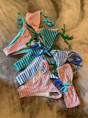 SHEIN terry cloth bikinis